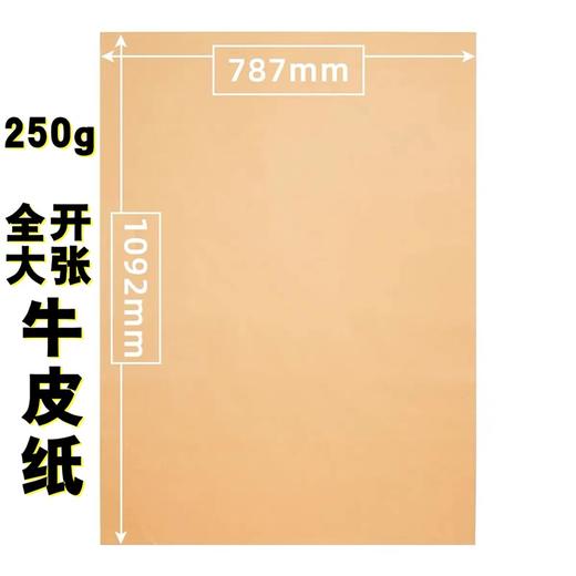 全开牛皮纸大张787×1092mm标书包装装订封面纸120克250克350克450克牛皮厚卡纸服装打版纸大尺寸包书纸包装纸复古手工绘画海报卡纸加厚1张牛皮纸包书纸包装纸 打版纸牛皮卡纸封面纸 包标书 商品图8