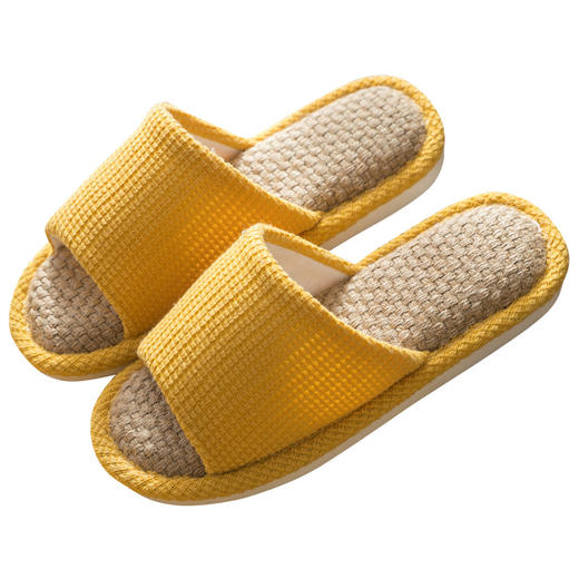 【家居室内亚麻拖鞋】情侣亚麻拖鞋男女新款春秋防滑居家室内开口拖鞋 商品图4