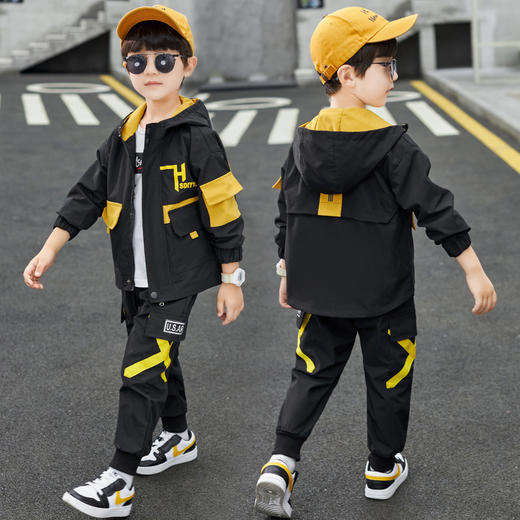 黛唯梵【你也想做一个潮流的Little Boy吗？】男童新品潮流套装2022韩版两件套 商品图3