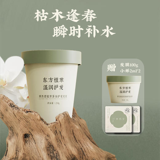 翠然堂植萃蛋白护发发膜250g，买即送复活草发膜1瓶100g+2片护发精油小样 商品图0