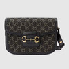 GUCCI 古驰 女士 GG 提花牛仔布 马衔扣1955系列 斜挎单肩包 混色 602204 UN3BG 1274 商品缩略图0