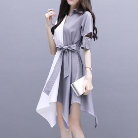 裁缝学苑 AW33韩版不规则拼接裙1:1实物服装纸样剪裁图纸牛皮纸样