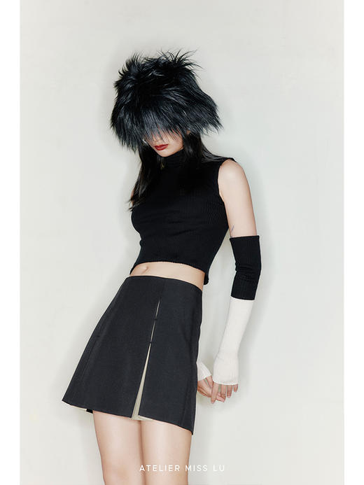 【赫伯】细缝撞色拼接小A字半裙/2200020A 商品图3