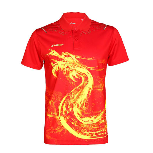 2022新款Lining李宁比赛服短袖男运动服东京比赛带领子半袖透气POLO衫 商品图2