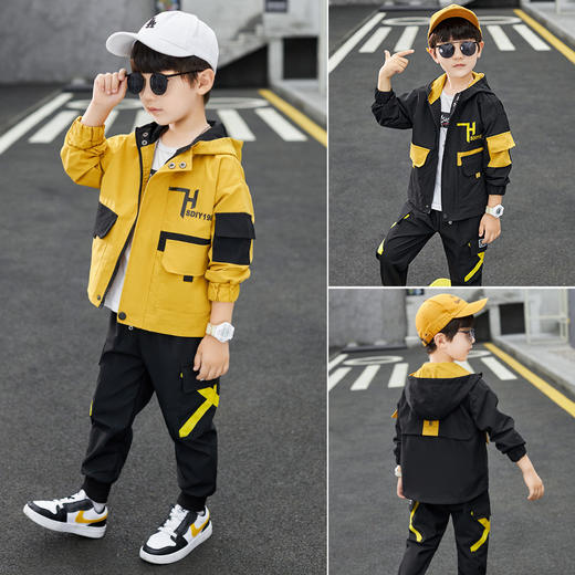 黛唯梵【你也想做一个潮流的Little Boy吗？】男童新品潮流套装2022韩版两件套 商品图1