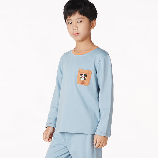 都市丽人眯雅佳好睡好眠童装棉质长袖套装双面无尘棉中家居服长袖睡衣JH29B1 商品图4