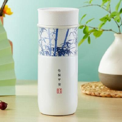 仙藤玉瓷保温杯大号国风文创礼品定制茶水杯 商品图2
