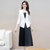 QYM-1122Q06新款时尚气质修身短款西装外套长款连衣裙两件套 商品缩略图0