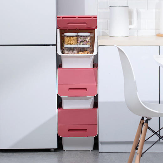 茶花儿童玩具收纳箱斜翻盖塑料整理箱小号3个装2886 商品图0