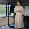 预定|盛唐牡丹 真丝提花长袖连衣裙 .潮快闪[福利品] 商品缩略图0