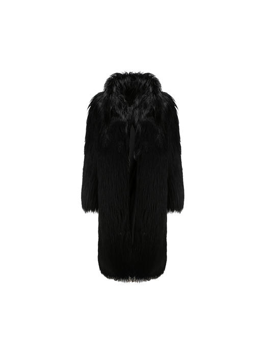 【暗夜羽翼】重工设计长毛环保皮草长款外套大衣/220000011 商品图4