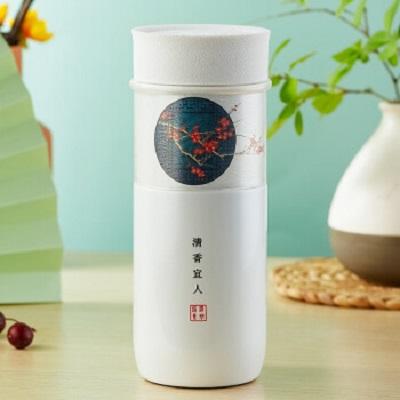 仙藤玉瓷保温杯大号国风文创礼品定制茶水杯 商品图3