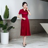 醋酸2022秋季新款婚礼女高贵喜婆婆服装婚宴礼服连衣裙HYX-22-098 商品缩略图4