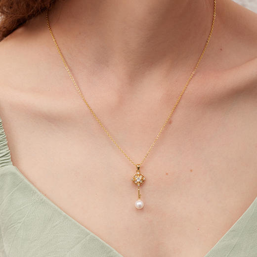 Manreya玛芮雅「女王的殿堂-密钥传说」淡水珍珠复古浪漫钥匙项链 商品图3