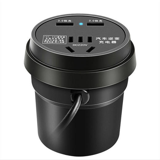 车载逆变器12V转220V杯型汽车手机充电插座24V货车电源插排转换器 商品图4