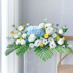 琉璃-蓝白色系桌花