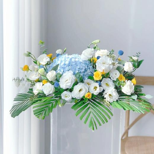 琉璃-蓝白色系桌花 商品图0