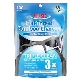 迈索丝 竹炭扁线牙线棒 100支/袋