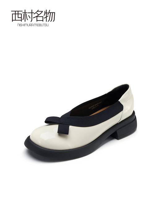 西村名物小皮鞋2022秋季新款小香风玛丽珍鞋配裙子单鞋软底36901 商品图1
