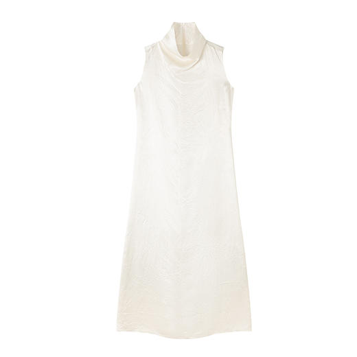 oldcolour白色简约连衣裙2022秋季新款法式气质高级感无袖长裙女 商品图4