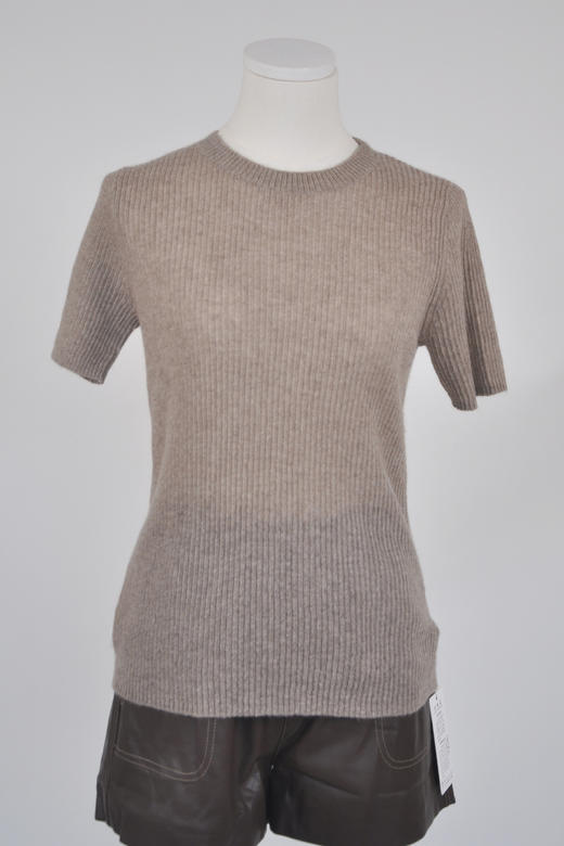 Maison Covet 纯山羊绒 2色短袖圆领修身针织衫 商品图10