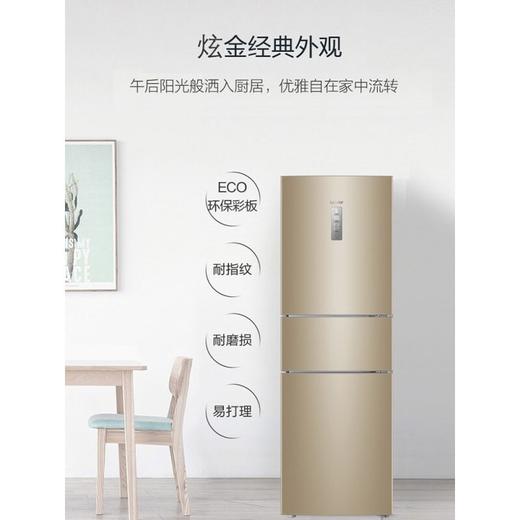 统帅（Leader）海尔出品218L三门冰箱 风冷无霜 家用电冰箱 一级变频节能BCD-218WLDPPU1 商品图3