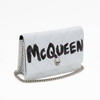 ALEXANDER MCQUEEN 亚历山大麦昆 女士绗缝纳帕皮革 McQueen 涂鸦印花小号骷髅包 白色 613088 1VCUB 9050 商品缩略图1