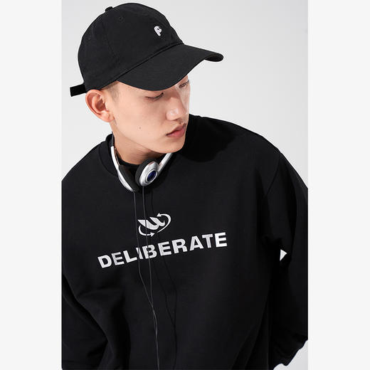 西遇休闲运动长袖卫衣男2023年秋季新款ins风潮流个性字母上衣11722382 商品图2