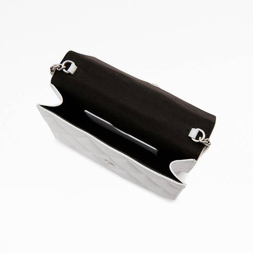 ALEXANDER MCQUEEN 亚历山大麦昆 女士绗缝纳帕皮革 McQueen 涂鸦印花小号骷髅包 白色 613088 1VCUB 9050 商品图3