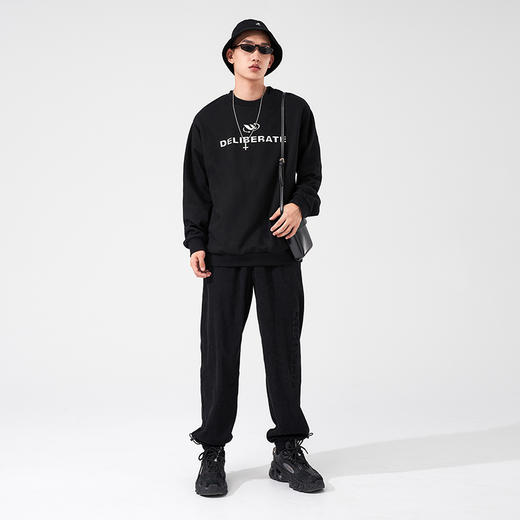 西遇休闲运动长袖卫衣男2023年秋季新款ins风潮流个性字母上衣11722382 商品图1