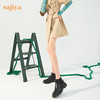 【春节不打烊】Safiya/索菲娅黑色靴子2022年秋冬新款切尔西中跟厚底真皮短靴女 SF24116037 商品缩略图3