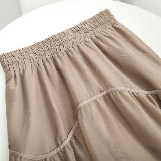 夏季半身裙女显瘦裙子2022新款高腰半裙中长款薄款a字纱裙 商品图4