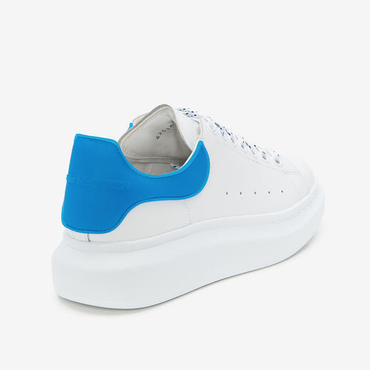 ALEXANDER MCQUEEN 亚历山大麦昆 男士小牛皮浅蓝尾阔型系带休闲运动鞋 白色 625156 WHXMT 8986 商品图2