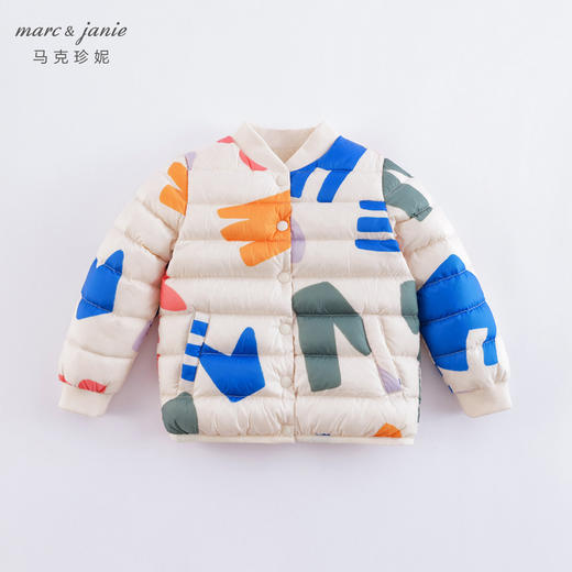 轻薄款 马克珍妮秋冬装新款 男女童趣味印花超轻羽绒服221701 商品图3