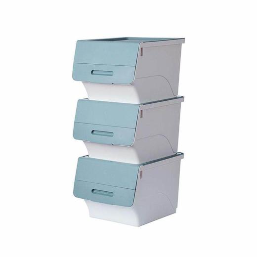 茶花儿童玩具收纳箱斜翻盖塑料整理箱小号3个装2886 商品图4