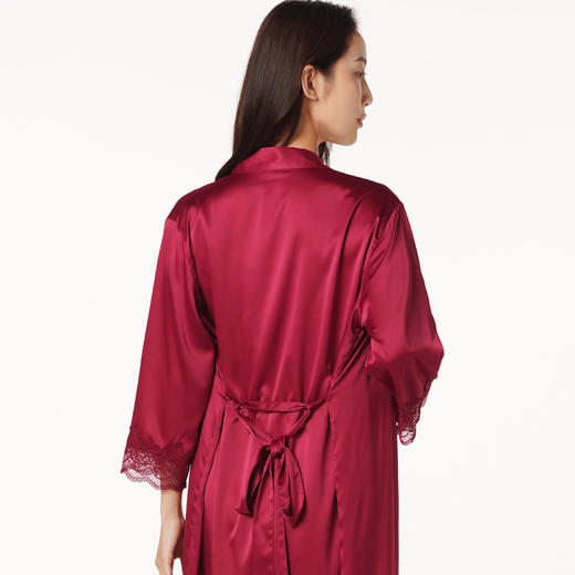 都市丽人好睡好眠女士丝质两件袍哑光弹力色丁薄家居服两件套睡衣LH23A6 商品图2