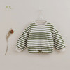 【马克珍妮 芦芙】秋装新款 女童简约条纹宽松纯棉卫衣221101 商品缩略图1