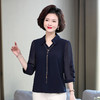 YCE A717-2105雪纺小衫衬衫40岁50洋气秋装 商品缩略图1