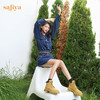 【新春秒杀】Safiya/索菲娅 马丁靴（有加绒款）女英伦风系带高帮2022冬季厚底大黄靴女 SF24116182 商品缩略图1