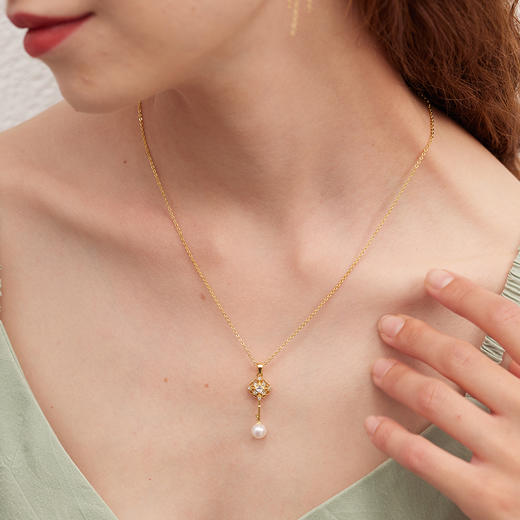 Manreya玛芮雅「女王的殿堂-密钥传说」淡水珍珠复古浪漫钥匙项链 商品图4