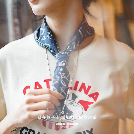 马登女装 复古Bandana方巾扣饰品阿美咔叽文艺腰果领巾街头头巾男 商品图2