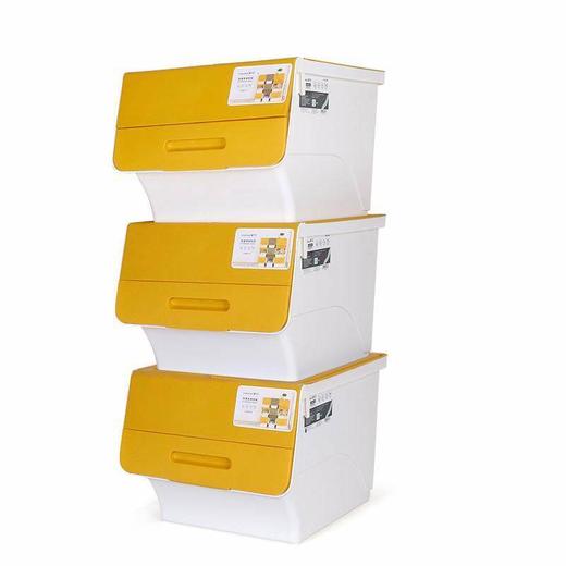 茶花儿童玩具收纳箱斜翻盖塑料整理箱小号3个装2886 商品图5