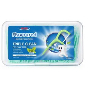 迈索丝木糖醇薄荷扁线牙线棒 200支