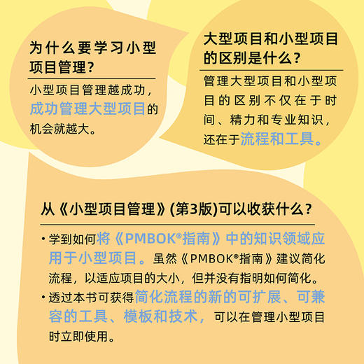 小型项目管理（第3版）项目管理知识体系指南项目经理pmbokPMBOK指南敏捷团队管理一页纸项目管理 商品图2