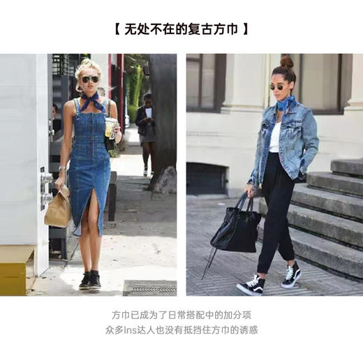 马登女装 复古Bandana方巾扣饰品阿美咔叽文艺腰果领巾街头头巾男 商品图1