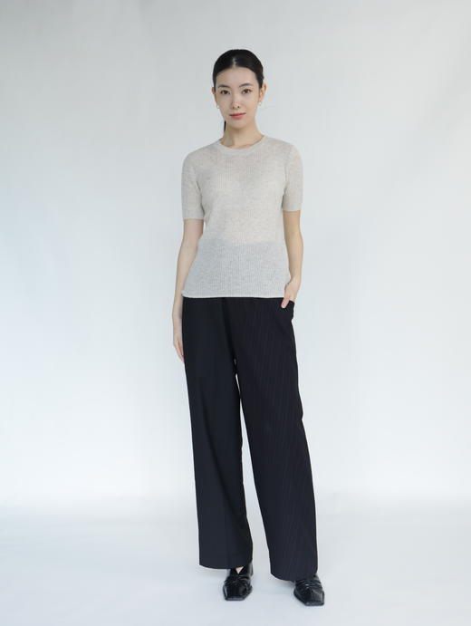 Maison Covet 纯山羊绒 2色短袖圆领修身针织衫 商品图9