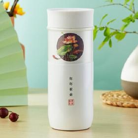 仙藤玉瓷保温杯大号国风文创礼品定制茶水杯