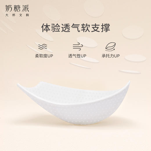 【会员积分兑换】奶糖派大杯文胸倾心分胸型4.0文胸自然承托防下垂简约大胸内衣 商品图2