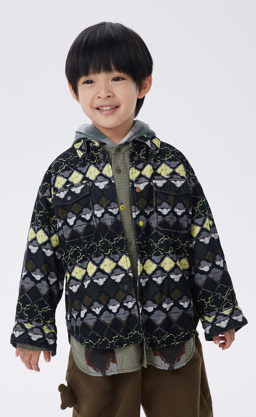 江南布衣童  22年秋款  印花长袖衬衫  1M8211630 商品图6