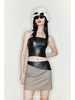 【划破长夜】天然羊毛混织马海毛拼接羊皮革短裙/2200021B 商品缩略图2